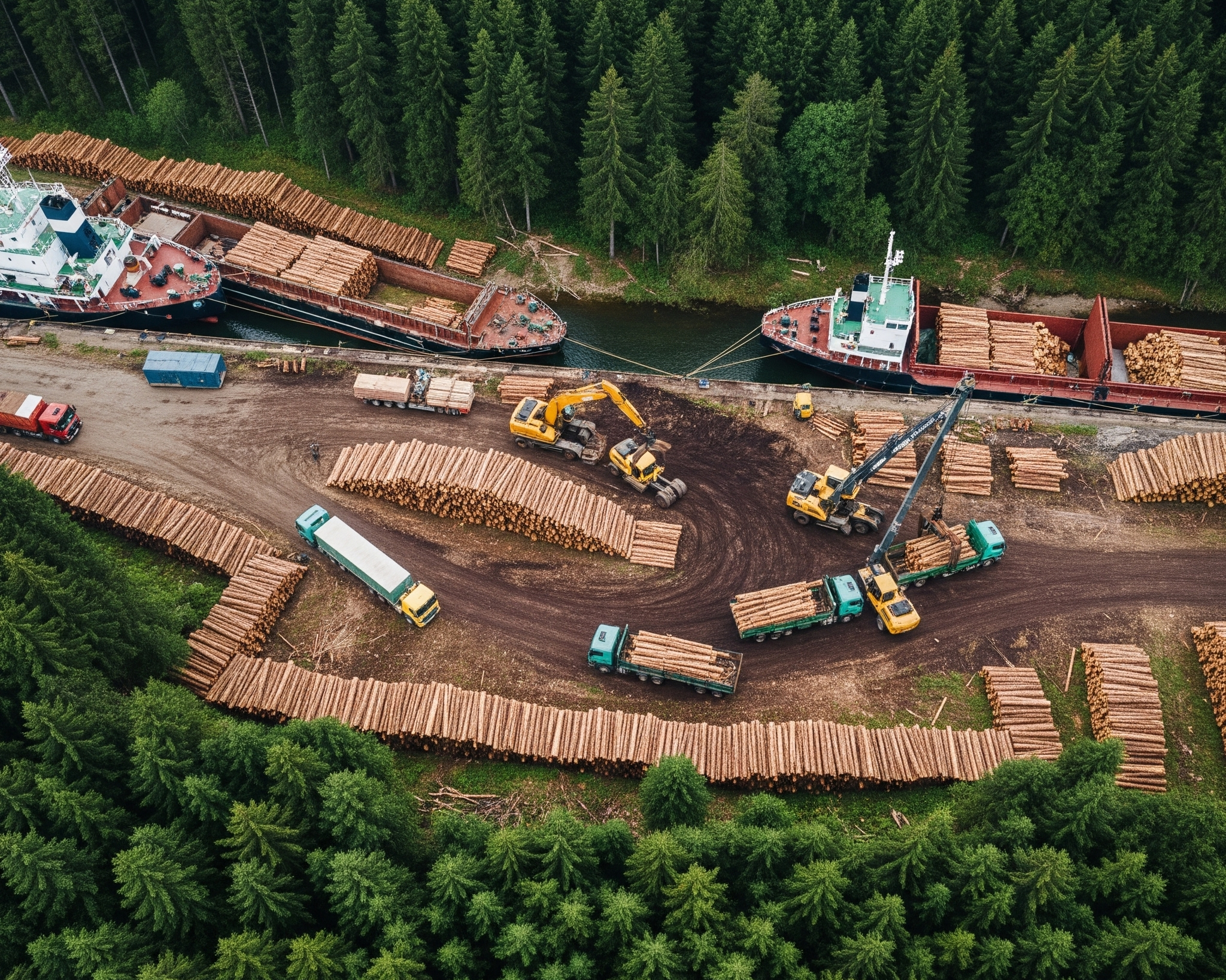 Wood Trading Background